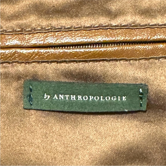 Anthropologie Synthetic Leather Carson Brown Woven Cage Tote - Picture 10 of 12